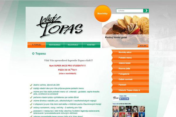 levné webové stránky - topasclub.cz